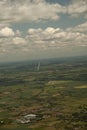 Glider flight over rural England