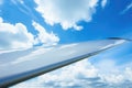 glider wing close-up, emphasizing aerodynamics