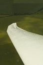 Glider wing in rain shower