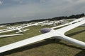 Gliders at green airfield Royalty Free Stock Photo