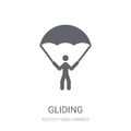 Gliding parachutist icon. Trendy Gliding parachutist logo concept on white background from Activity and Hobbies collection
