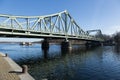 Glienicker bridge and push boat