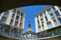 Glimpse of city symbol Mole Antonelliana from new university campus Turin Italy Royalty Free Stock Photo