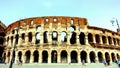 A glimpse of the Coloseum in Rome in Italy