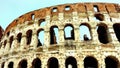 A glimpse of the Coloseum in Rome in Italy