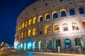 Glimpse of the Colosseum at night