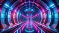 A Glimpse into the Cosmic Heart of a Spaceship Tunnel Generative AI