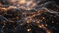 A glimpse of the decentralized network galaxy from an angle revealing a threedimensional web of nodes and pathways