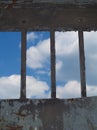 A glimpse of freedom - bars in focus Royalty Free Stock Photo
