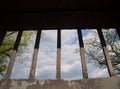 A glimpse of freedom - bars in focus Royalty Free Stock Photo
