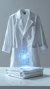 Futuristic Lab Coat with Advanced Smart Fabric Technology Royalty Free Stock Photo