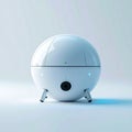 Futuristic Spherical Robot on a Minimalist Background Royalty Free Stock Photo
