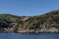 A glimpse of Gorgona Scalo, Livorno, Italy, seen from the sea Royalty Free Stock Photo