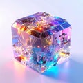 Iridescent Quantum Computing Crystal Core Royalty Free Stock Photo