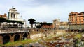 A glimpse of the historic city and the archaeological park Royalty Free Stock Photo