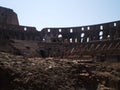 Glimpse of the interior of the ruins of the colosseum rome italy Royalty Free Stock Photo