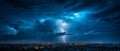 Glimpse Of Lightning Illuminating The Nights Mysterious Darkness