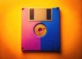 A Glimpse into the Past Vintage Floppy Disk and Retro Computing Nostalgia Royalty Free Stock Photo