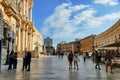 Glimpse of picturesque narrow alleys and aulic squares of mediterranean destination Ortigia Syracuse Italy Royalty Free Stock Photo