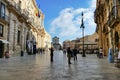 Glimpse of picturesque narrow alleys and aulic squares of mediterranean destination Ortigia Syracuse Italy Royalty Free Stock Photo