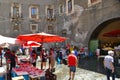 Glimpse of the picturesque open-air fish market Catania Italy