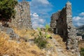 The ruins of the Mausoleum of Tredoliche at Cirella, Cosenza, Calabria, Italy