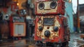 A Glimpse into a Rustic Robotic World: The Charm of Antiquated Technology