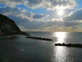 Glimpse of seaport of the island of Ischia, Gulf of Naples, Italy