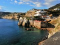 Glimpse of seaport of the island of Ischia, Gulf of Naples, Italy