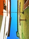Glimpse of the sky between the houses of the historic center of Spoltore