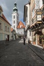 A glimpse of the small town of cesky krumlov czech republic europe