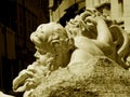 Glimpse of trevi's fountain in rome