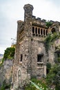 Glimpse of the twentieth-century Villa Ebe, also known as Pizzofalcone Castle, at the top of the Pizzofalcone Ramp on Mount Echia