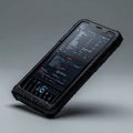 Futuristic Smartphone in a Rugged Protective Case Royalty Free Stock Photo