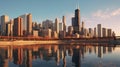 Glistening chicago cityscape