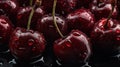 Glistening Dark Red Cherries