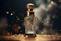 Glistening gold accents on a vintage perfume atomi Royalty Free Stock Photo