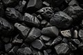 Glistening Silver black rocks. Generate Ai Royalty Free Stock Photo