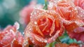 Water droplets on rose petals Royalty Free Stock Photo