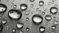 Glistening Water Droplets on a Smooth Silver Surface, Creating a Stunning Metallic Background Effect Royalty Free Stock Photo