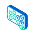 glister with pills isometric icon vector illustration