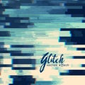 Glitch abstract background in blue shade