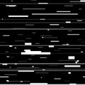 Glitch abstract background. Glitched backdrop with distortion, seamless pattern with random horizontal black and white lines. Royalty Free Stock Photo