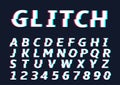 Glitch alphabet letters