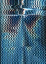 Glitch art distortion texture blue orange waves