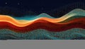 Glitch Art Stippled Dotwork Dynamic Flow Lines Abstract Background In Ultra High Definition Quality. Grainy Dotted Texture