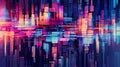 Glitch Art - A wallpaper with fragmented lines (Generative AI)