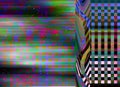 Glitch background Computer screen error Digital pixel noise abstract design Photo glitch Television signal fail Data Royalty Free Stock Photo