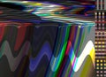 Glitch Techno TV Noise Background Computer screen error Digital pixel noise abstract design Photo glitch Television