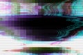 Glitch digital abstract artifacts distortion background, media interference